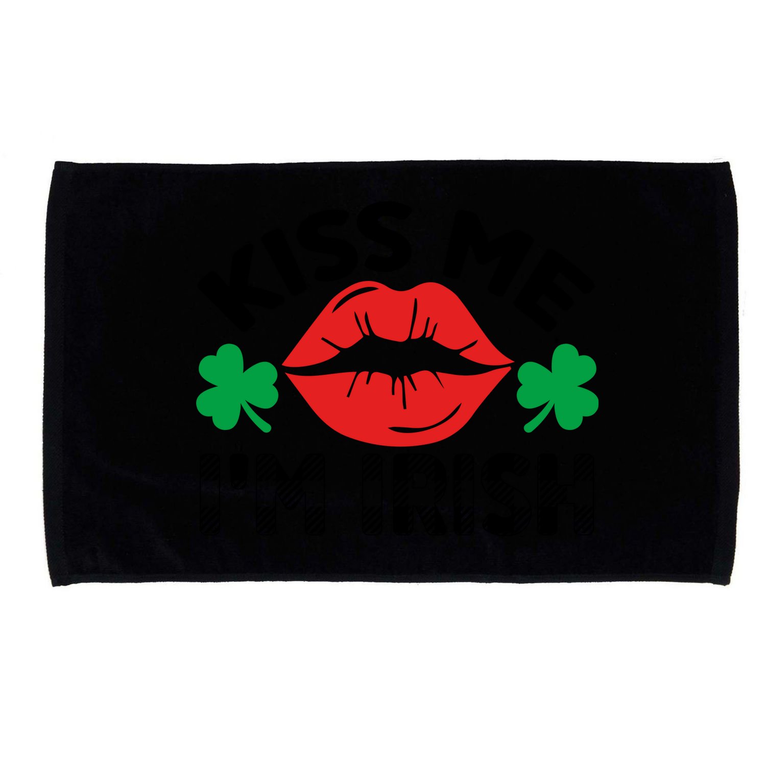 Kiss Me I'm Irish Funny St Patricks Day Microfiber Hand Towel