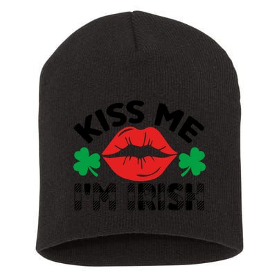 Kiss Me I'm Irish Funny St Patricks Day Short Acrylic Beanie
