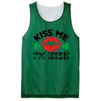 Kiss Me I'm Irish Funny St Patricks Day Mesh Reversible Basketball Jersey Tank