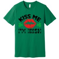 Kiss Me I'm Irish Funny St Patricks Day Premium T-Shirt