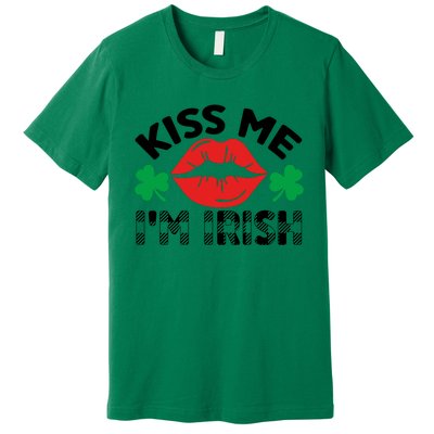 Kiss Me I'm Irish Funny St Patricks Day Premium T-Shirt