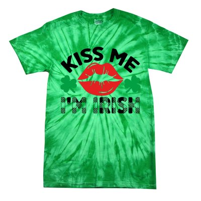 Kiss Me I'm Irish Funny St Patricks Day Tie-Dye T-Shirt