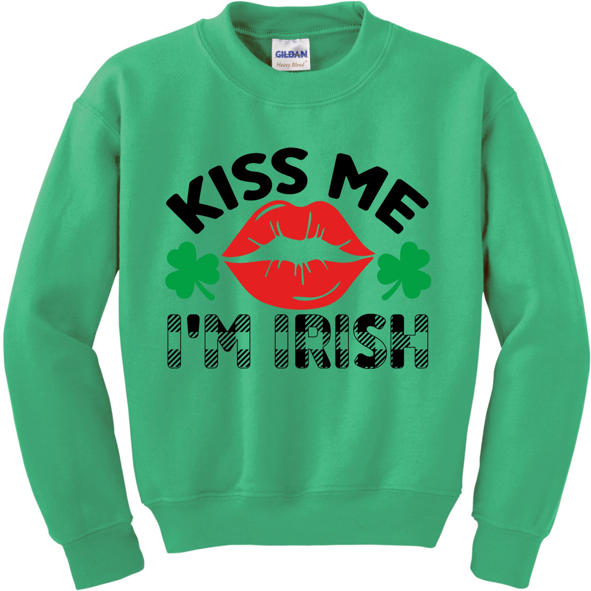Kiss Me I'm Irish Funny St Patricks Day Kids Sweatshirt