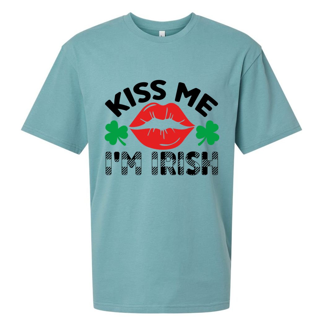 Kiss Me I'm Irish Funny St Patricks Day Sueded Cloud Jersey T-Shirt