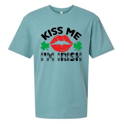 Kiss Me I'm Irish Funny St Patricks Day Sueded Cloud Jersey T-Shirt