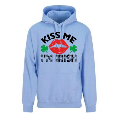 Kiss Me I'm Irish Funny St Patricks Day Unisex Surf Hoodie