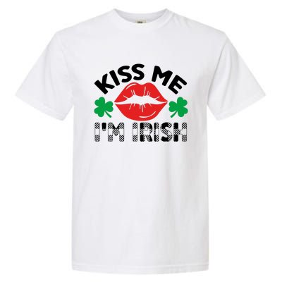 Kiss Me I'm Irish Funny St Patricks Day Garment-Dyed Heavyweight T-Shirt