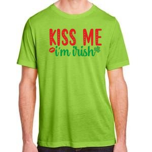 Kiss Me I'm Irish Funny St Patricks Day Adult ChromaSoft Performance T-Shirt