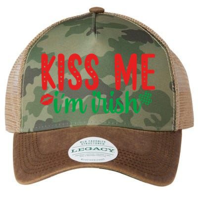 Kiss Me I'm Irish Funny St Patricks Day Legacy Tie Dye Trucker Hat