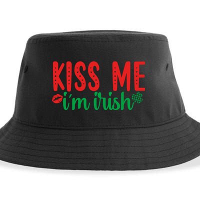 Kiss Me I'm Irish Funny St Patricks Day Sustainable Bucket Hat