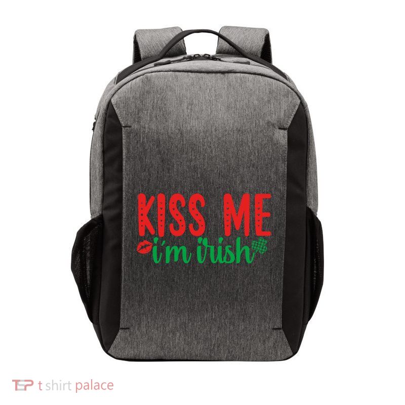 Kiss Me I'm Irish Funny St Patricks Day Vector Backpack