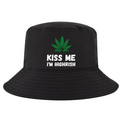 Kiss Me I'm Highrish Funny St. Patricks Day Cool Comfort Performance Bucket Hat