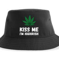 Kiss Me I'm Highrish Funny St. Patricks Day Sustainable Bucket Hat