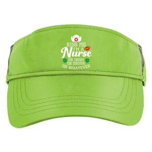 Kiss Me I'm A Nurse Or Irish Nurse Ing Gift Adult Drive Performance Visor