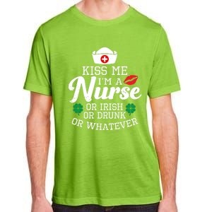 Kiss Me I'm A Nurse Or Irish Nurse Ing Gift Adult ChromaSoft Performance T-Shirt