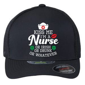 Kiss Me I'm A Nurse Or Irish Nurse Ing Gift Flexfit Unipanel Trucker Cap