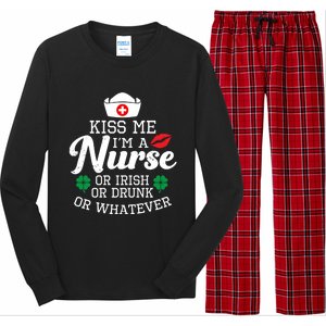 Kiss Me I'm A Nurse Or Irish Nurse Ing Gift Long Sleeve Pajama Set