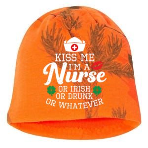 Kiss Me I'm A Nurse Or Irish Nurse Ing Gift Kati - Camo Knit Beanie