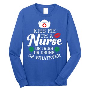 Kiss Me I'm A Nurse Or Irish Nurse Ing Gift Long Sleeve Shirt