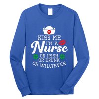 Kiss Me I'm A Nurse Or Irish Nurse Ing Gift Long Sleeve Shirt