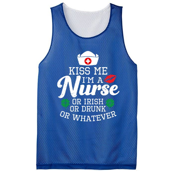 Kiss Me I'm A Nurse Or Irish Nurse Ing Gift Mesh Reversible Basketball Jersey Tank