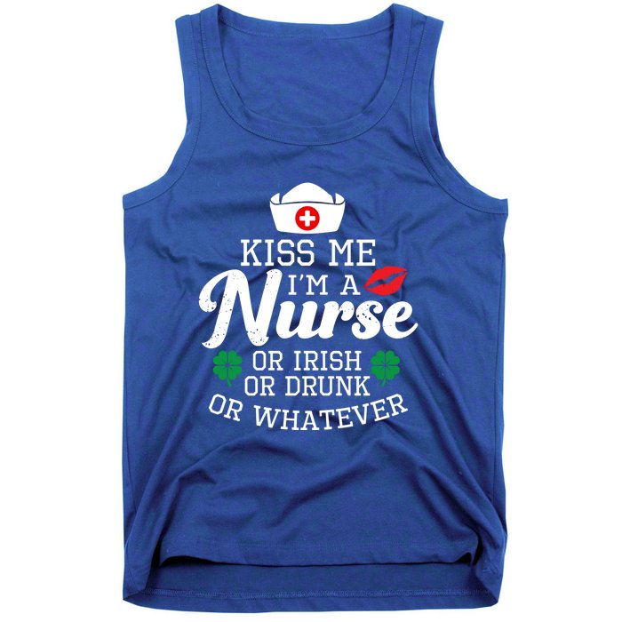 Kiss Me I'm A Nurse Or Irish Nurse Ing Gift Tank Top