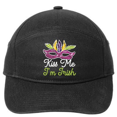 Kiss Me I'm Irish Mardi Gras Parade Masquerade Great Gift 7-Panel Snapback Hat