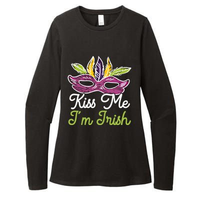 Kiss Me I'm Irish Mardi Gras Parade Masquerade Great Gift Womens CVC Long Sleeve Shirt