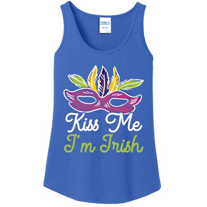 Kiss Me I'm Irish Mardi Gras Parade Masquerade Great Gift Ladies Essential Tank