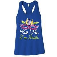 Kiss Me I'm Irish Mardi Gras Parade Masquerade Great Gift Women's Racerback Tank