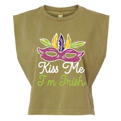 Kiss Me I'm Irish Mardi Gras Parade Masquerade Great Gift Garment-Dyed Women's Muscle Tee