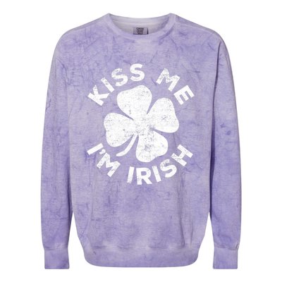 Kiss Me I'm Irish TShirt Saint Patrick Day Shirt Colorblast Crewneck Sweatshirt