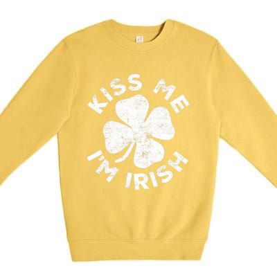 Kiss Me I'm Irish TShirt Saint Patrick Day Shirt Premium Crewneck Sweatshirt