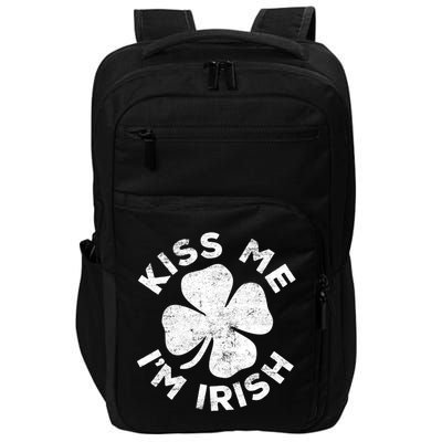 Kiss Me I'm Irish TShirt Saint Patrick Day Shirt Impact Tech Backpack