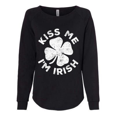 Kiss Me I'm Irish TShirt Saint Patrick Day Shirt Womens California Wash Sweatshirt