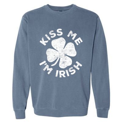 Kiss Me I'm Irish TShirt Saint Patrick Day Shirt Garment-Dyed Sweatshirt