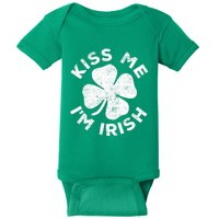 Kiss Me I'm Irish TShirt Saint Patrick Day Shirt Baby Bodysuit