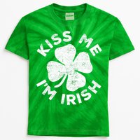 Kiss Me I'm Irish TShirt Saint Patrick Day Shirt Kids Tie-Dye T-Shirt