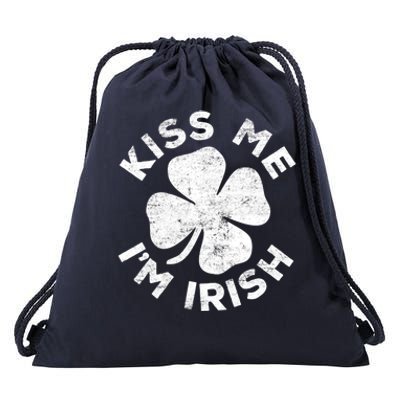 Kiss Me I'm Irish TShirt Saint Patrick Day Shirt Drawstring Bag