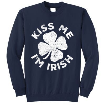 Kiss Me I'm Irish TShirt Saint Patrick Day Shirt Tall Sweatshirt