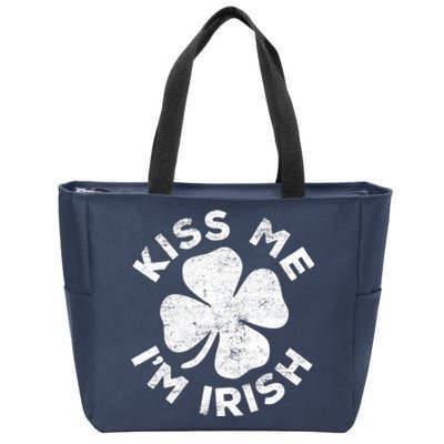 Kiss Me I'm Irish TShirt Saint Patrick Day Shirt Zip Tote Bag