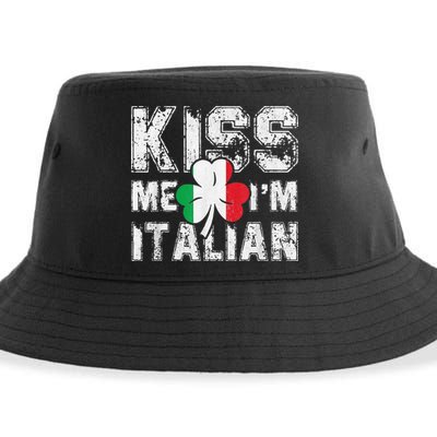 Kiss Me I'm Italian Shirt Great Saint Patrick's Day Sustainable Bucket Hat