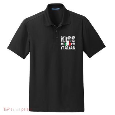 Kiss Me I'm Italian Shirt Great Saint Patrick's Day Dry Zone Grid Polo
