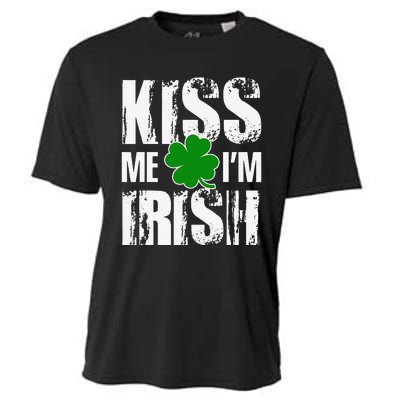 Kiss Me I'm Irish Clover Saint Patrick's Day Gift Cooling Performance Crew T-Shirt