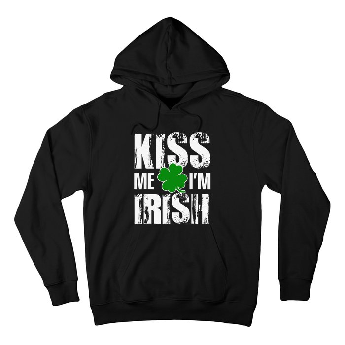 Kiss Me I'm Irish Clover Saint Patrick's Day Gift Hoodie