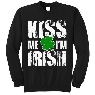 Kiss Me I'm Irish Clover Saint Patrick's Day Gift Sweatshirt