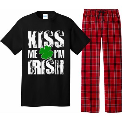 Kiss Me I'm Irish Clover Saint Patrick's Day Gift Pajama Set