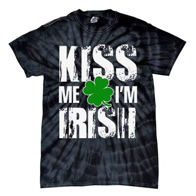 Kiss Me I'm Irish Clover Saint Patrick's Day Gift Tie-Dye T-Shirt