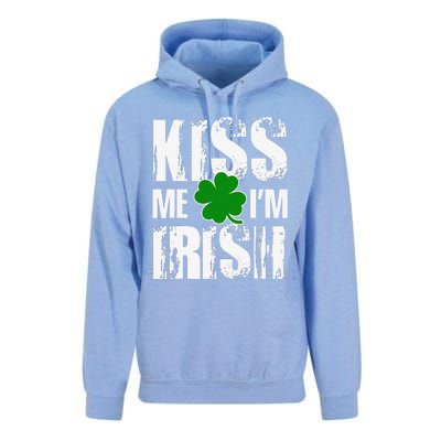 Kiss Me I'm Irish Clover Saint Patrick's Day Gift Unisex Surf Hoodie