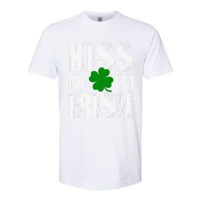 Kiss Me I'm Irish Clover Saint Patrick's Day Gift Softstyle CVC T-Shirt